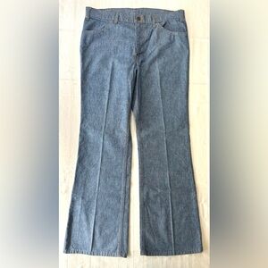 Deadstock Vtg Levi's Big E Orange Tab Denim Jeans 1970s Flare/Bell Bottom 34x31